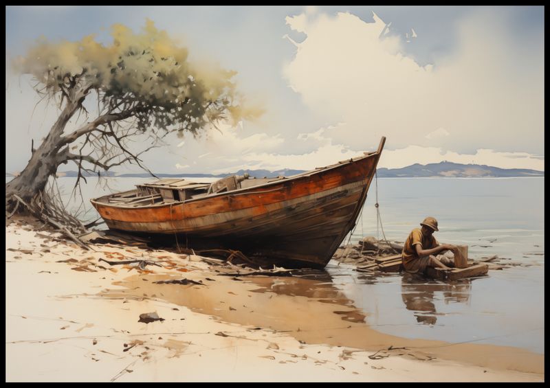 Plakat 100x70cm Spokój Przybrzeża zdjęcie 2