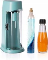 SATURATOR Syfon do Gazowania Wody TURKUSOWY + SZKLANA BUTELKA + CYLINDER