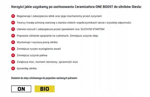 CERAMIZATOR CS-D ONE BOOST do silników DIESLA ! na Arena.pl