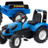 FALK Traktor Landini Niebieski na Pedały z Przyczepką od 3-7 lat