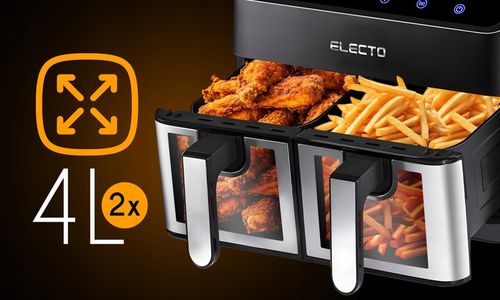 PODWÓJNA FRYTKOWNICA AIR FRYER BEZTŁUSZCZOWA DWUKOMOROWA 8L WIFI na Arena.pl
