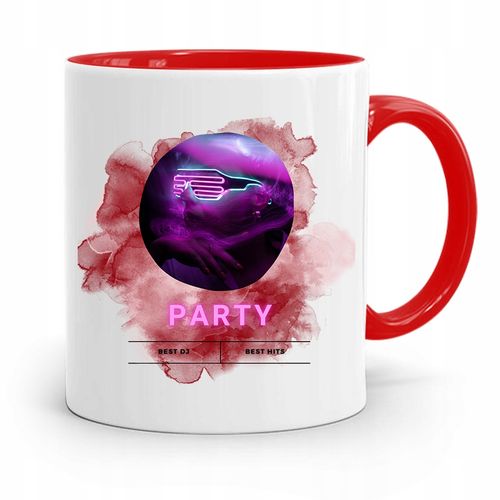 Dla Dja Muzyka Kubek Czerwony Party Best Dj Z Nadrukiem Ze Zdjęciem na Arena.pl