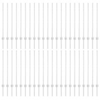 Słupki ogrodzeniowe 88 pcs Srebrny 140 cm Stal