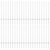 Słupki ogrodzeniowe 88 pcs Srebrny 140 cm Stal