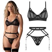 Komplet Bielizny Erotycznej Obsessive - Euridia 3-PCS Set XS/S