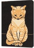 Obraz 60x90cm Sitting Cat, Julie de Graag Vintage do Salonu