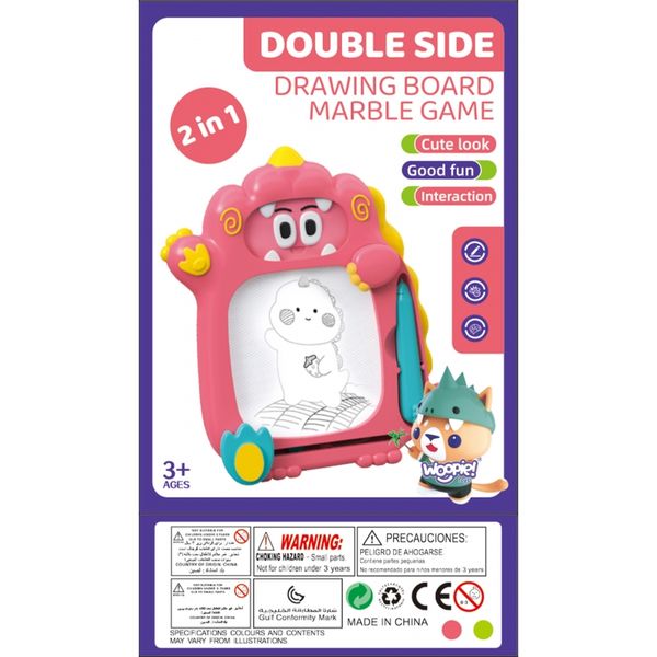 WOOPIE Znikopis Tablica Magnetyczna 2w1 Gra Zręcznościowa Pinball Flipper Różowa zdjęcie 8