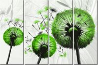 120CM 80 OBRAZ 4 ELEM LIMONKOWE DMUCHAWCE ŚCIENNY