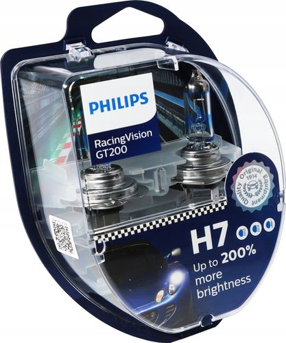 ŻARÓWKI PHILIPS H7 RacingVision GT200 +200% na Arena.pl