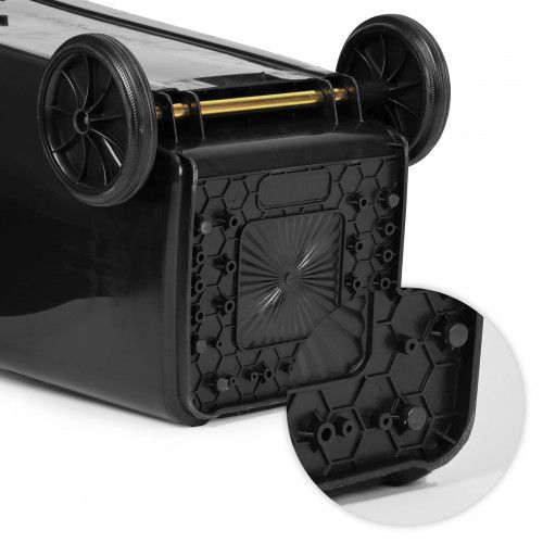 KOSZ NA ŚMIECI 120L HDPE GUMOWE KOŁA CZARNY na Arena.pl