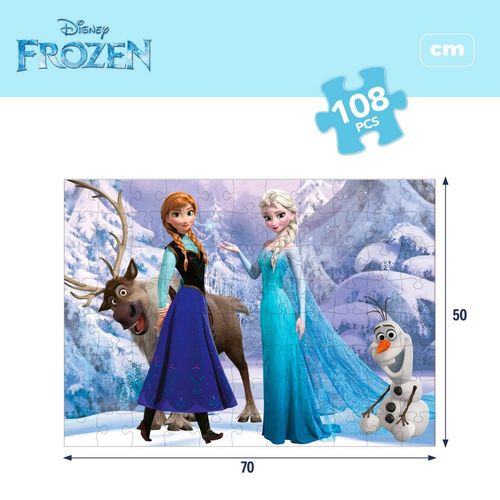 Puzzle dla dzieci Frozen Dwustronny 108 Części 70 x 1,5 x 50 cm (6 Sztuk) na Arena.pl