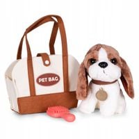 Pluszowy piesek w torebce beagle maskotka dla dziecka + szczotka do pielęgn