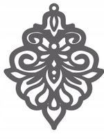 Zawieszka ozdoba ażurowa dekoracja Z2a dolna szara