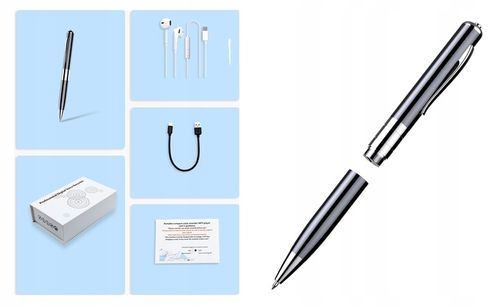 DŁUGOPIS MINI DYKTAFON SZPIEGOWSKI PENDRIVE 15H HQ Do Podsłuchu Detekcja na Arena.pl