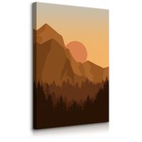Obraz Do Sypialni Zachód Słońca Góry Wzgórze Natura Styl Boho 40cm x 60cm