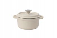 Garnek Żeliwny Tierra 24cm 4L kremowy NOIS