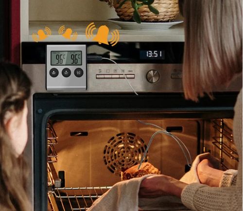 TERMOMETR KUCHENNY DO PIEKARNIKA WĘDZARNI GRILLA MIĘSA WODY z sondą na Arena.pl