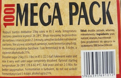 DROŻDZE GOZDAWA CZYSTA WÓDKA NA 100L na Arena.pl