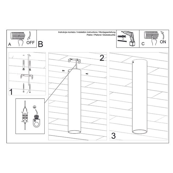Plafon LAGOS 30 złoty połysk zdjęcie 6