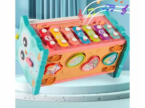 MAGICZNA EDUKACYJNE PUDEŁKO WBIJAK ZEGAR SÓWKA MŁOTEK na Arena.pl