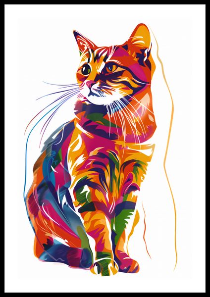 Plakat 40x60cm Nasycony Kot zdjęcie 3