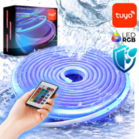 TAŚMA LED NEON 15M RGB (1x15)APLIKACJA WIFI TUYA PILOT IP67 24V WODOODPORNA