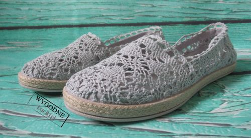 Trampki espadryle ażurowe szare na Arena.pl