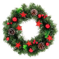 WIENIEC ŚWIĄTECZNY Z OZDOBAMI STROIK 40cm GIRLANDA