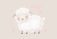 Plakat 100x70cm Wzory dla Dzieci, Dziewczynki i Chłopca - Owieczka