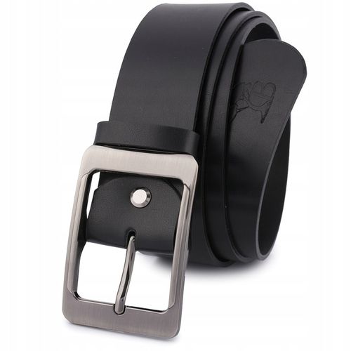 Skórzany pasek damski do spodni sukienki czarna skóra nat 4 cm na Arena.pl