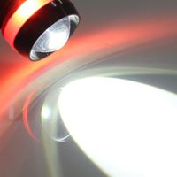 Halogen motocyklowy U3 z czerwonym ringiem LED CREE