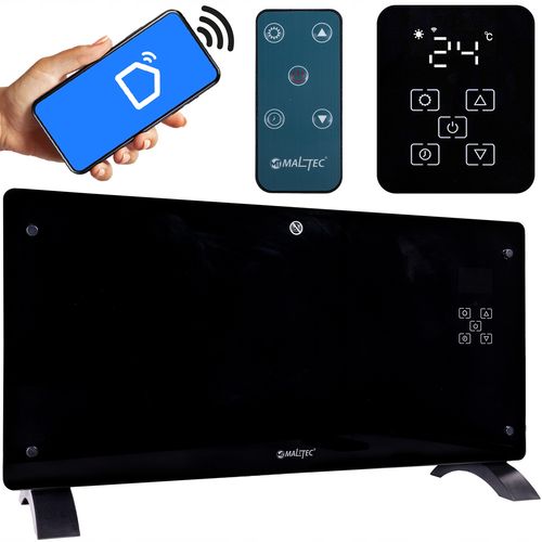 Grzejnik elektryczny KONWEKTOROWY pilot SZKLANY front 2000W termostat WiFi na Arena.pl