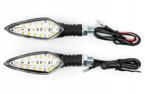 Kierunkowskazy LED 15 diod M10 homologacja czarne na Arena.pl