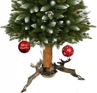 STOJAK POD CHOINKĘ RENIFER DUŻY FI 105 MM POLSKI CZARNO ZŁOTY KUTY