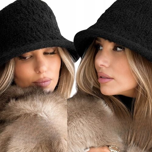 BUCKET HAT KAPELUSZ JESIEŃ ZIMA WIOSNA BOUCLE BUKLA BARANEK BEAR KOL 3007 na Arena.pl