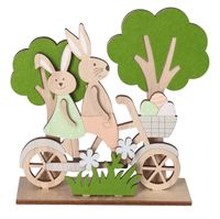 ZAJĄC ZAJĄCZEK WIELKANOCNY DREWNIANY OZDOBA FIGURKA