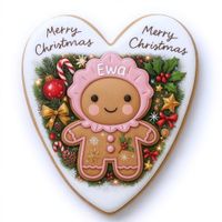 CIASTKO LUKROWANE MAMIK FAMILY EWA ROZ.S SERCE RĘCZNIE ROBIONE