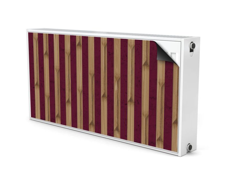 Mata Magnetyczna Na Grzejnik Lamele 3D Imitacja Drewna 80cm x 60cm zdjęcie 2