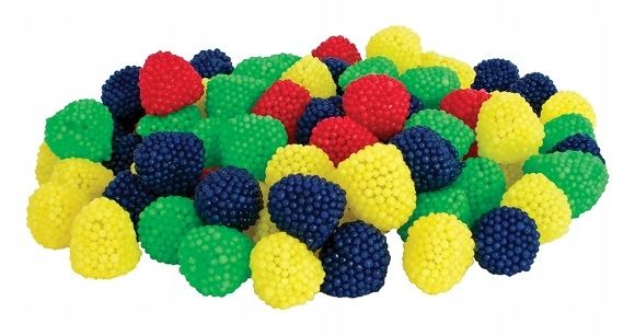 Żelki malinki kolorowe 1 kg w opakowaniu foliowym zdjęcie 3