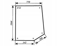 Szyba drzwi prawe - prawa koparko-ładowarki OSTRÓWEK typ
