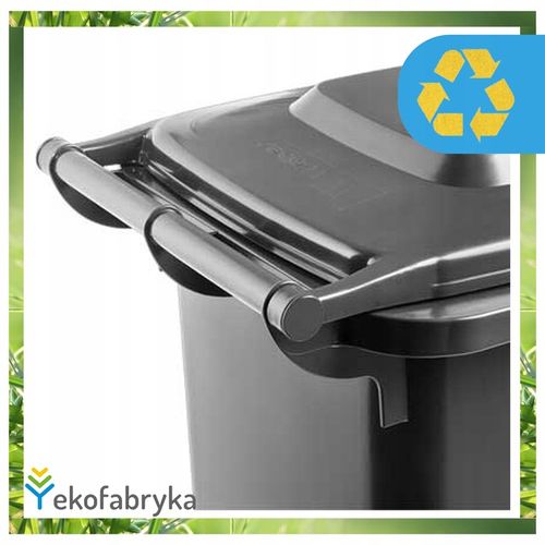 Pojemnik na śmieci 240l odpad ZMIESZANE Kosz WEBER Najwyższa Jakość CZARNY na Arena.pl