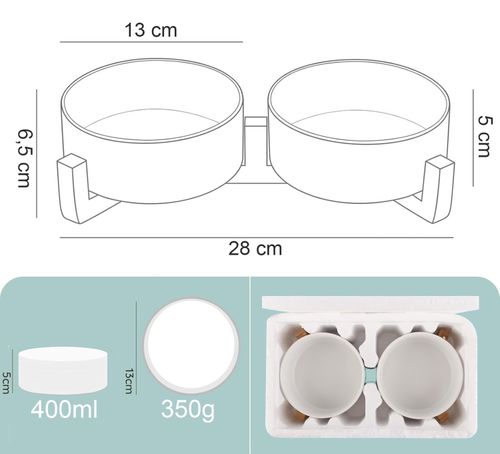 ceramiczne miski dla psa 400ml 2x jax białe na Arena.pl