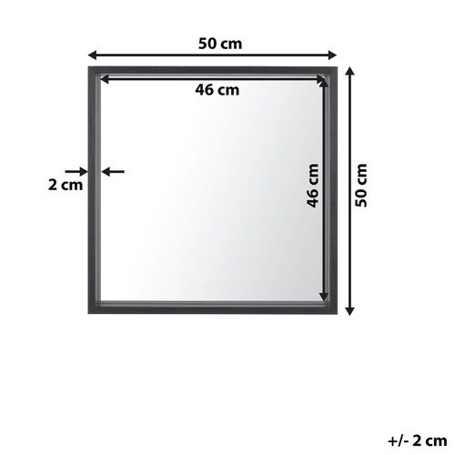 Lustro Ścienne 50 X 50 Cm Czarne Brignoles na Arena.pl