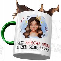 Kubek Zielony Dla Amelii Żony Przyjaciółki Z Nadrukiem Ze Zdjęciem