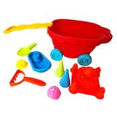 zabawki do piaskownicy Taczka Max - czerwona