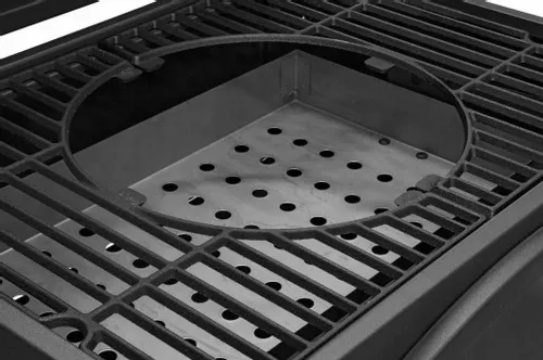 Grill Węglowy na Kółkach z Półką Pokrywą Ogrodowy Przenośny Żeliwny Ruszt na Arena.pl