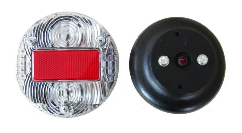 Lampa tylna okrągła ( biała ) S51, S70, KR51/2, SR50, MZ zdjęcie 2