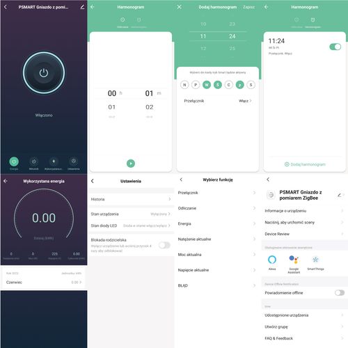 Inteligentne gniazdo z pomiarem prądu USB ZigBee TUYA PSMART białe na Arena.pl