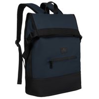 plecak sportowy w granatowym kolorze z oddychającym materiałem na plecach