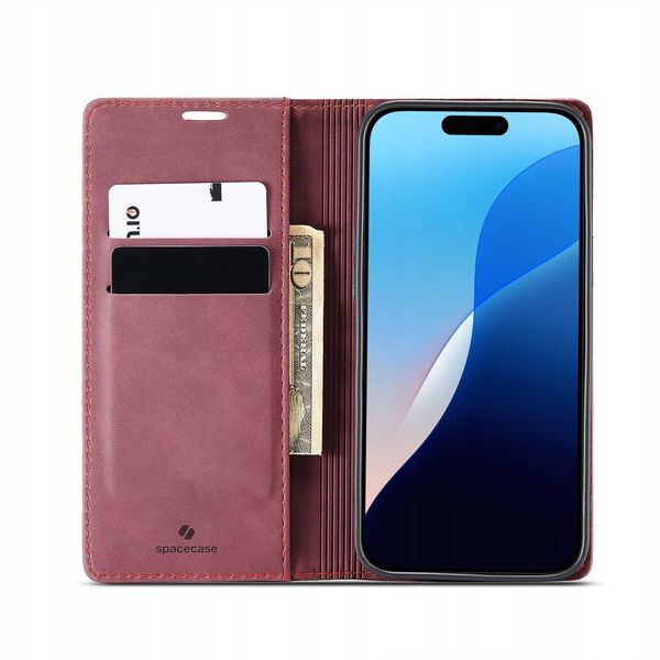 Spacecase Wallet Iphone 16 Plus Red zdjęcie 12